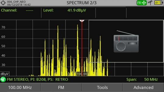 VKV - FM meranie signálu